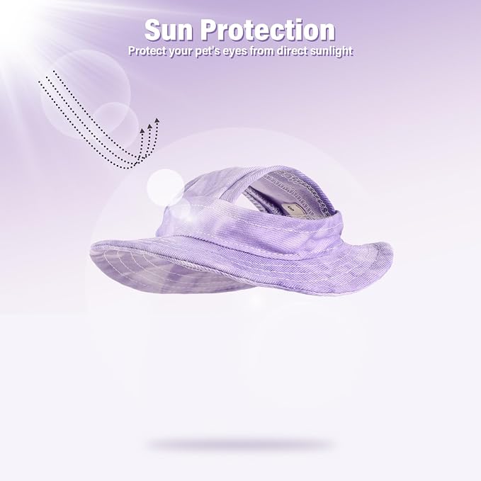 DENTRUN Cat Bucket Hat with Ear Hole, Cotton Birthday Bonnet for Small Pets | Breathable cotton, Adjustable Secures fit, For birthday Party, For small cats, daily cute photos