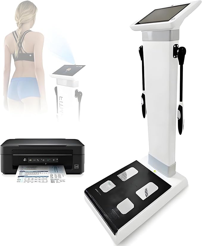 Body Composition Analyzer with Printer, 10.1 Inch Display, 8-Point Electrode, 40+ Measurements for Fitness Studios