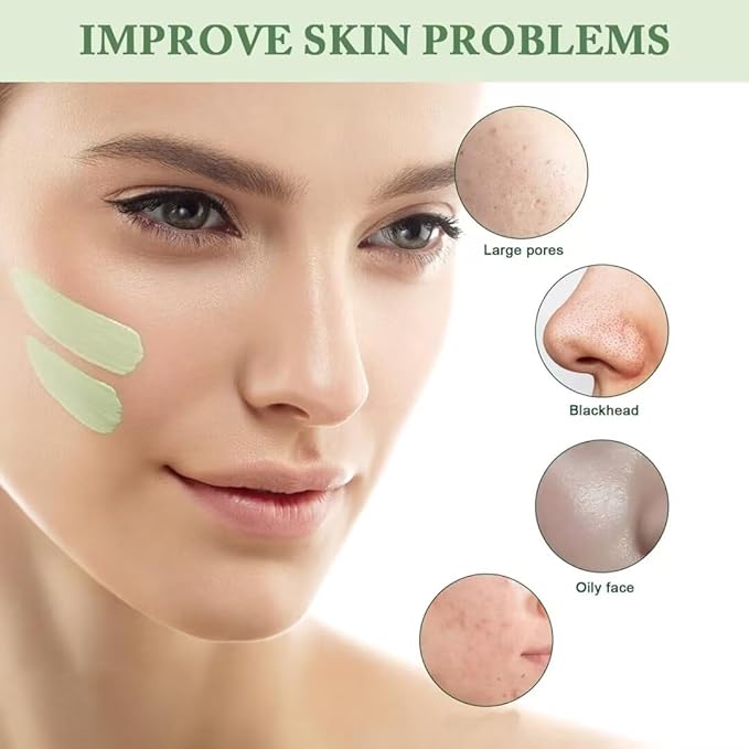 Green Tea Deep Cleanse Mask for Face,Blackhead Remover Face Mask,Poreless Deep Cleanse Mask Stick for Purifying,Moisturizing,Oil Control Reduce for Women and Men,2PCS