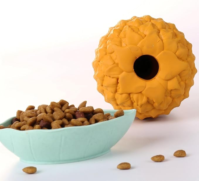 Indestructible Pineapple Dog Toy - Large Aggressive Chewers Training | Heavy Chew, Treat Dispenser, Power Chewer, Durable Puzzle, Tough Interactive, Easy Clean