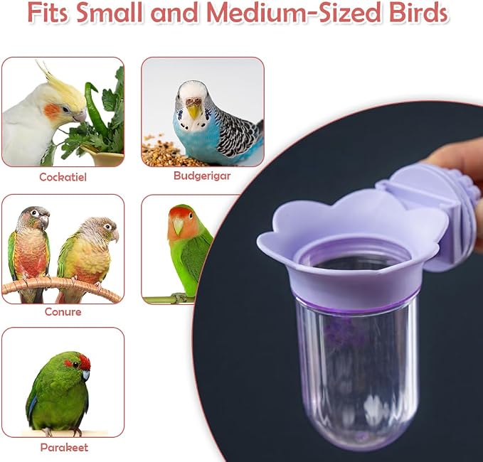 2 Pack Bird Cage Vegetable Feeder Veggies Holder with Water No Mess Hanging Feeder for Canary Finch Parakeet Budgie Cockatiel Lovebird