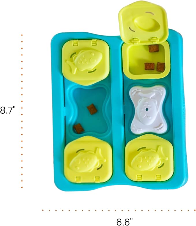 Catstages Nina Ottosson Kitty Cube Puzzle Cat Toy Treat Puzzle, 8.7" | Level 2 Intermediate, 10 Hidden Treat Cups, Problem Solving, Interactive Enrichment, Slow Feeder, Indoor Cats & Kittens