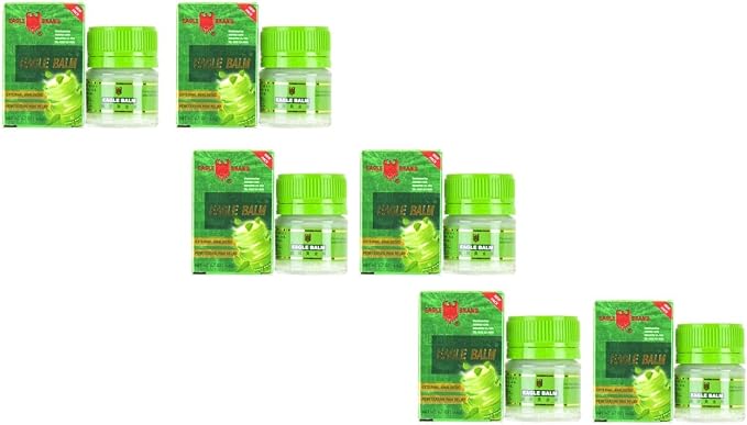 3 Packs - Twin Green Balm Essential Oil - Sau Hu Dau Green Balm Hieu Con O - 20g per Glass Jar x 6 Jars per Order