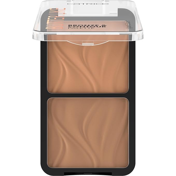 Catrice Butter Like Bronze & Contour Palette | 2-in-1 Ultra-Blendable Bronzer & Contour Duo | Buttery Powder Texture | Vegan & Cruelty Free (010 | Born To Shape)