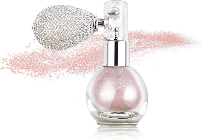 Glitter Spray, Versatile Glitter Spray for Hair and Body Cosmetic, Highlighter Powder for Women, Body Shimmer for Party, Music Festival and Wedding #Light Pink