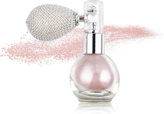 Glitter Spray, Versatile Glitter Spray for Hair and Body Cosmetic, Highlighter Powder for Women, Body Shimmer for Party, Music Festival and Wedding #Light Pink