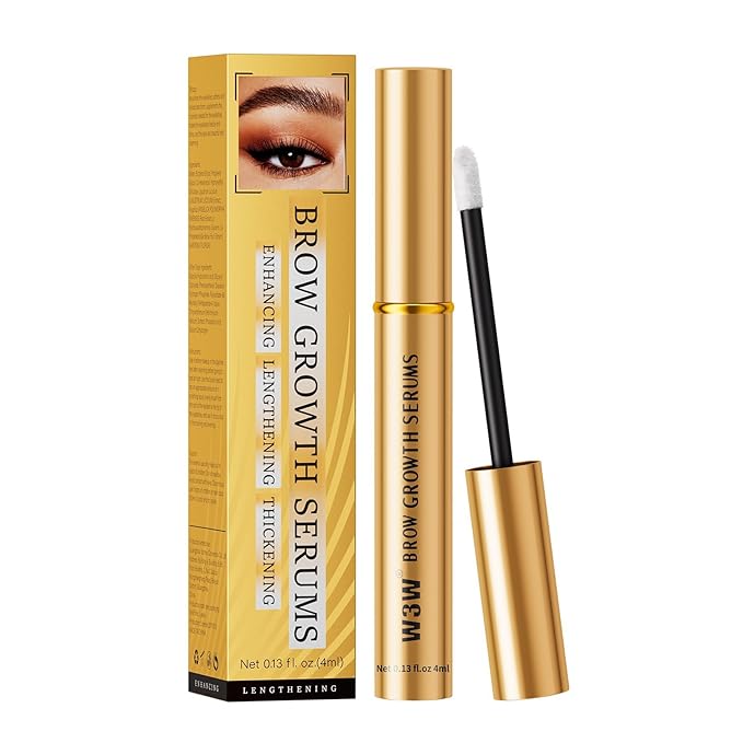 Natural Eyebrow Growth Serum To Grow Brows for Women, Fuller, Thicker, Longer Brows, 4ML Plant Extracts Enhancer, Visible Growth in 4 Weeks, Vegan & Cruelty-Free