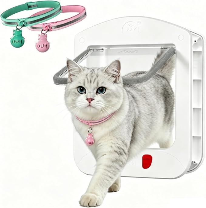 HIDROSIL Cat Door for Door with Magnetic Collar