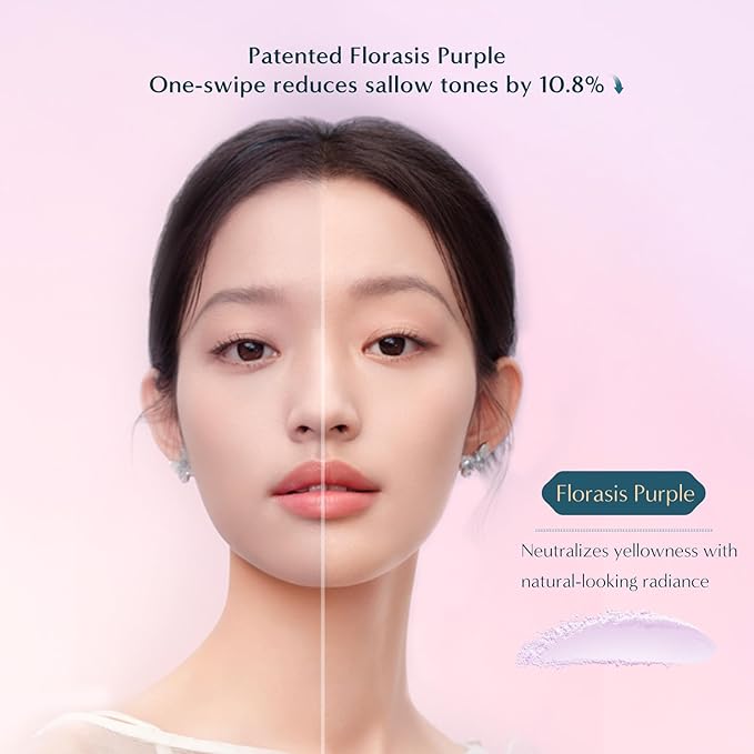 FLORASIS Flawless Jade Breathable Color Correcting Pressed Powder (Song Brocade Prestige Collection) (04 Lavender, 1 Count)