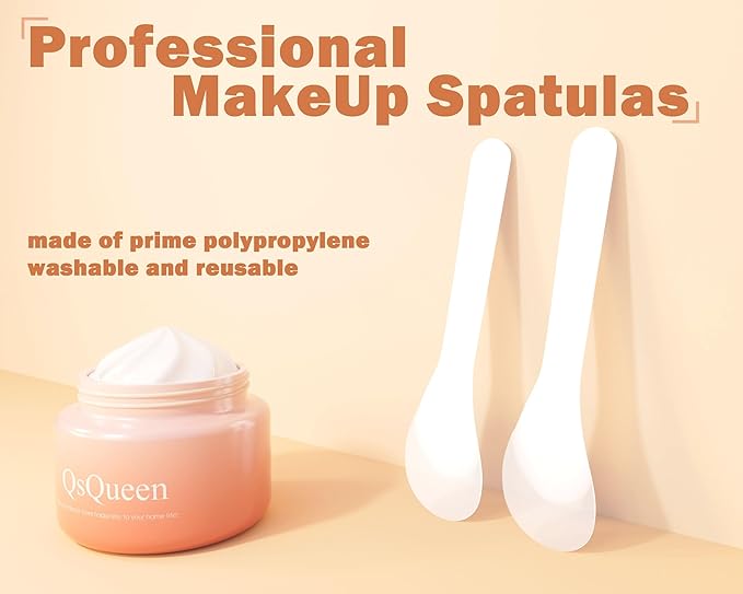 100 PCS of White Color Cosmetic Spatula for Makeup Face Mask Plastic Spoon Disposable Makeup Tools for Mixing and Sampling 4.88'' x 1.06”/Spatulas Skin Care Facial Cream Mask Spatula