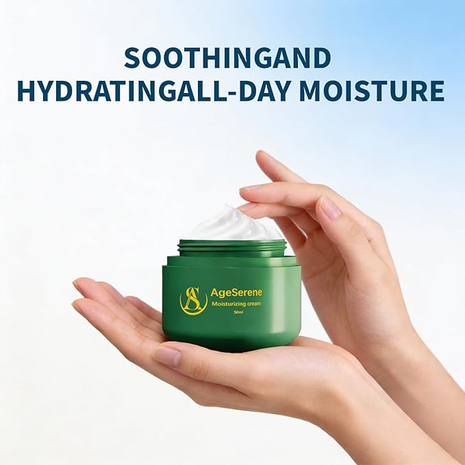 Daily Facial Moisturizer Cream, Formulated Without Common Irritants for Those with Sensitive Skin, Squalane & Hyaluronic Acid, Moisture Barrier Repair, Long Lasting Hydration，1.7 fl oz