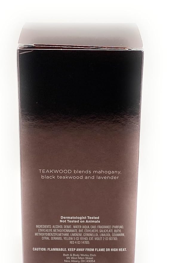 Bath and Body Works Teakwood Men's Fragrance Cologne Spray, 1.00 Fl Oz (Pack of 1)