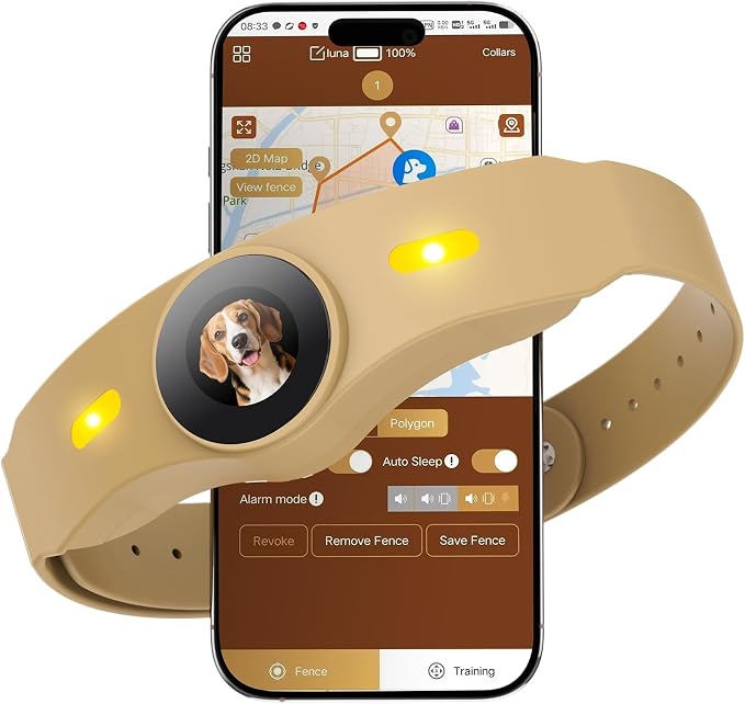GPS Wireless Dog Collar Fence System with Free App Electric Dog Fence