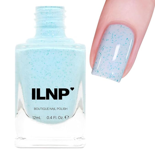 ILNP Starling - Pale Turquoise Speckled Nail Polish, 7-Free, Non-Toxic, Vegan, Cruelty Free, 12ml