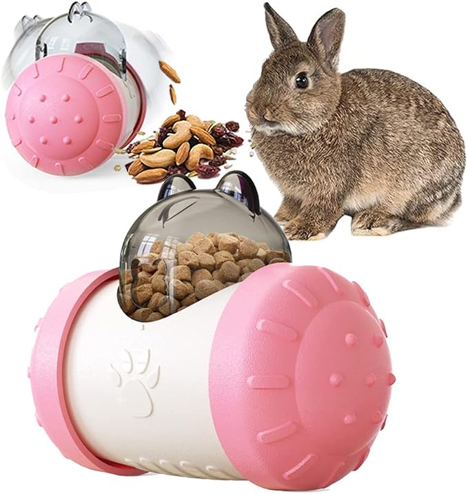 Interactive Treat Ball for Rabbits, Rabbit Snack Toy Ball, Sports and Entertainment Treats Interactive Game, Roll and Push, Enrichment Foraging Toys for Rabbits