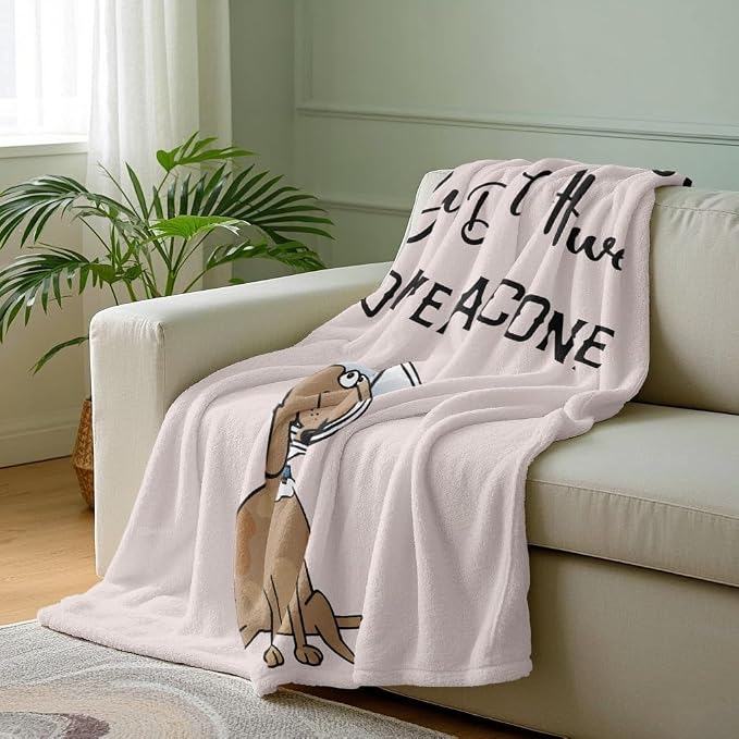 Get Well Gifts for Women/Men After Surgery White Blanket 50"x60" | Feel Better/Get Well Soon Gifts for Women, Surgery Recovery Gift for Men, at Least You Dont Have to Wear A Cone