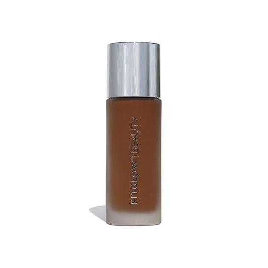 Fitglow Beauty Foundation+ | Vegan Skin-Treating Foundation with Peptides & Plant Collagen | Buildable Medium-Full Coverage, Natural Finish | Hydrating, Anti-Aging, Pore-Friendly | F7-30ml