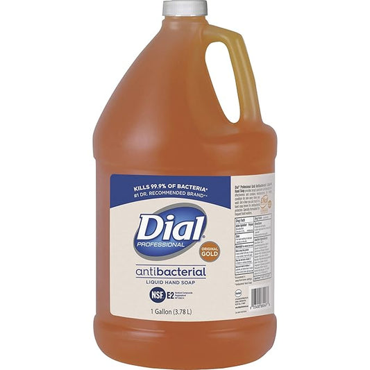 Dial Professional Gold Antibacterial Liquid Hand Soap, 1 Gallon Refill Bottle, 128 Fl Oz