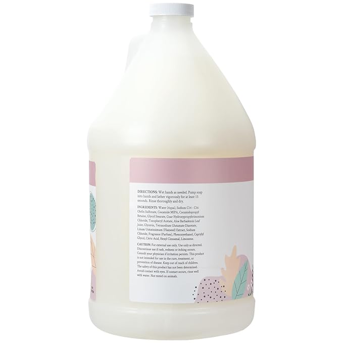 Ginger Lily Farms Botanicals Conditioning Liquid Hand Soap Refill, 100% Vegan & Cruelty-Free, Whispering Rose Scent, 1 Gallon (128 fl oz)
