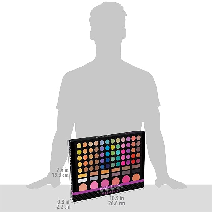 SHANY 78 Color Highly Pigmented Eye Face Makeup Palette - Blendable Eye shadows, Makeup Blush and Face powder Makeup Kit - Matte Shimmer - PARTY READY