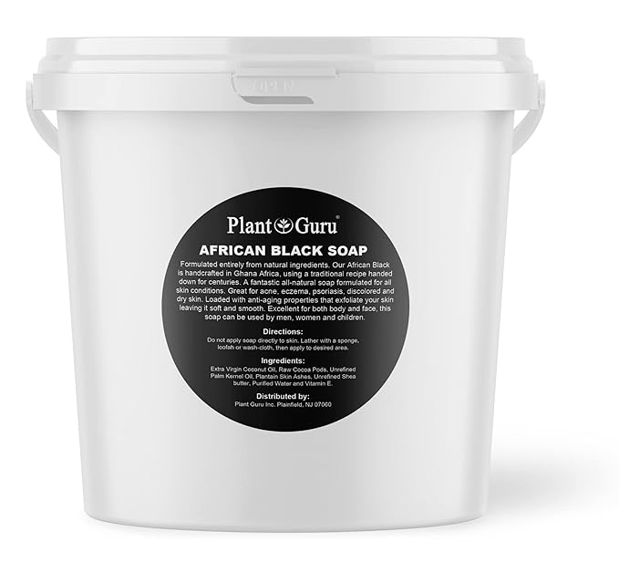 African Black Soap Paste 8 lbs. Bulk Wholesale - 100% Raw Pure Natural From Ghana. Acne Treatment, Aids Against Eczema & Psoriasis, Dry Skin, Scars and Dark Spots. Great For Pimples, Blackhead.