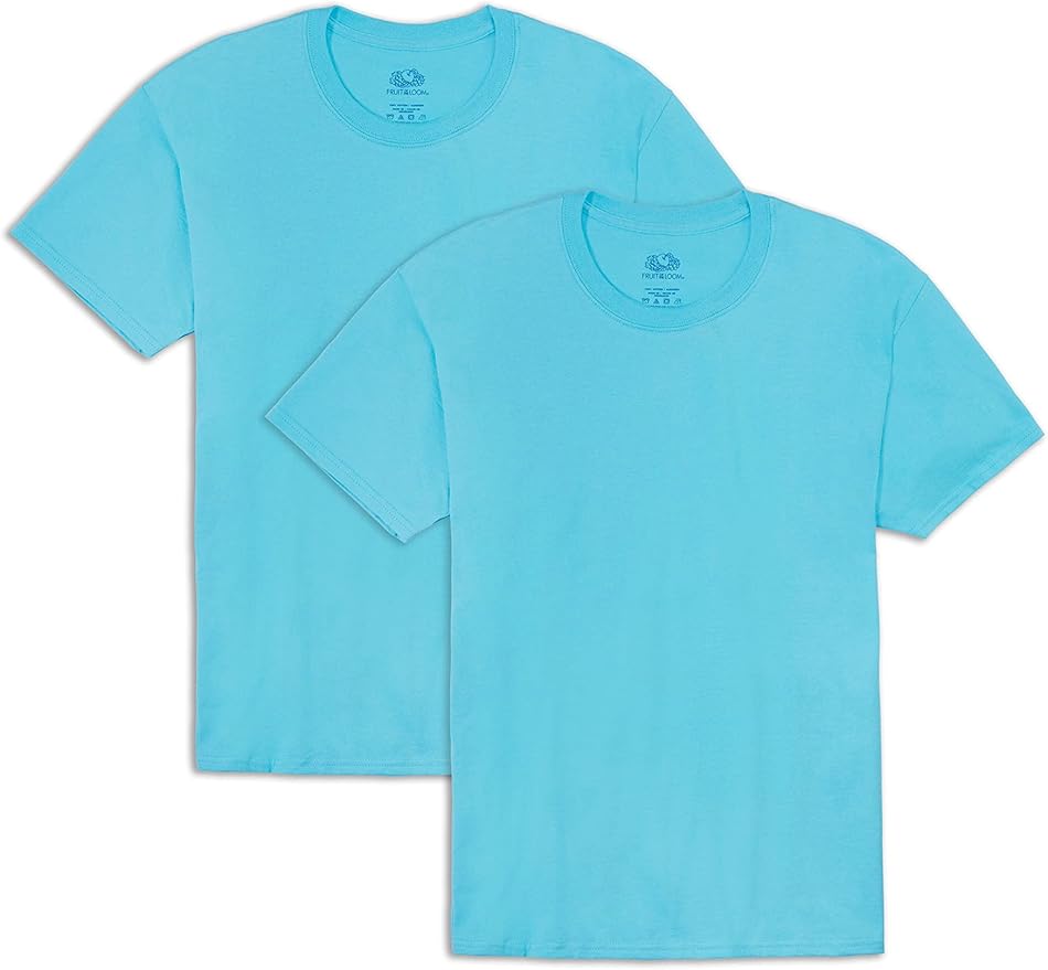 Fruit of the Loom Men's Eversoft Cotton Odor Control & Breathable Moisture Wicking T-Shirts