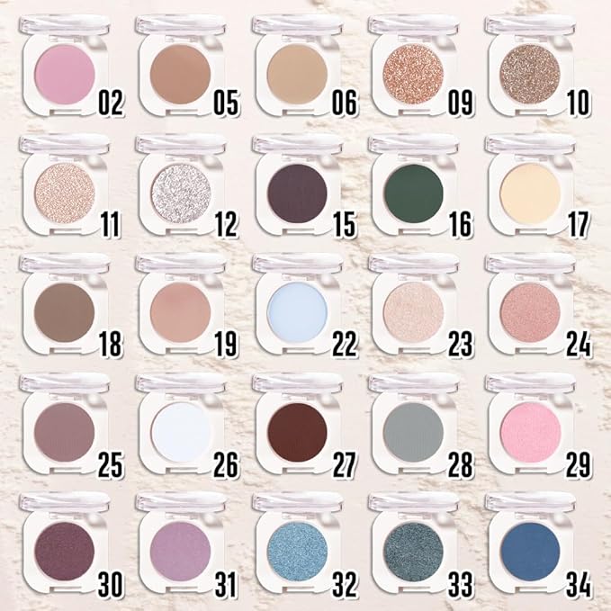 White Matte Eyeshadow Palette for Women, Single Monochrome Eye Shadow Makeup, Shiny Pressed Powder, Blendable Natural sombras para ojos, Holographic,Vegan,Travel -26