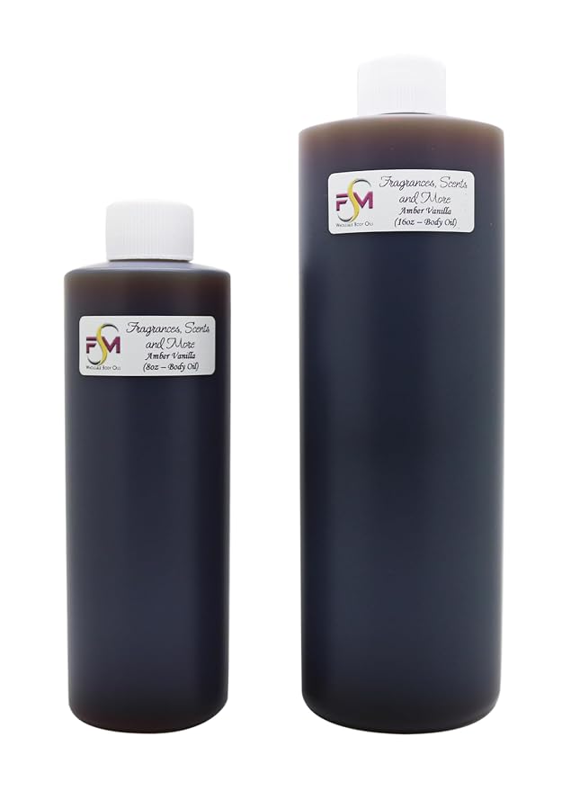 Amber Vanilla Fragrance Oil - 16 Fl Oz Plastic Bottle (480ml)