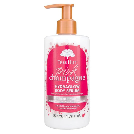 Tree Hut Pink Champagne Hydraglow Body Serum, Brighten & Hydrate, with Hyaluronic Acid, Vitamin C & Niaciamide, 11 Oz.