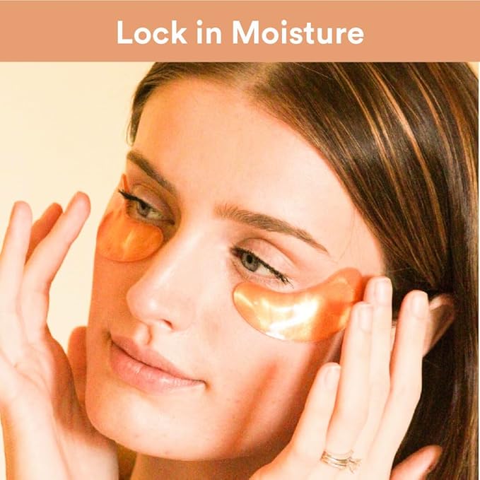 Camille Beckman Hydrating Collagen & Carob Under Eye Masks, Moisture-Locking Formula with Hyaluronic Acid, Set of 3 Pairs