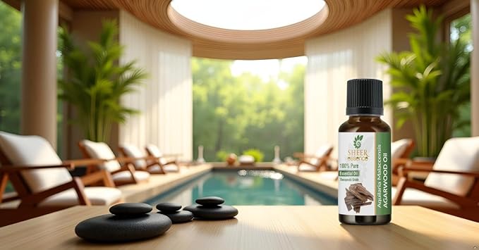 Agarwood (Oud) Oil (Aquilaria Malaccensis) 100% Natural Undiluted Frangrance Therapeutic Grade Essential Oil for Aromatherapy 1.01 fl. Oz