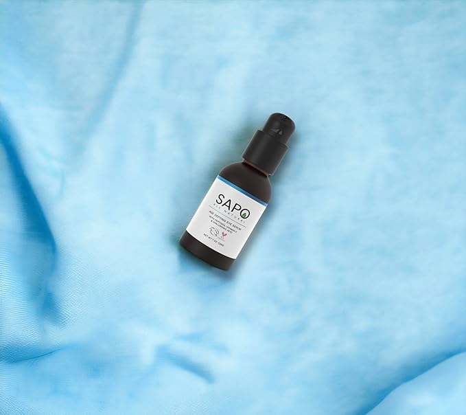 Sapo All Natural Eye Serum for Dark Circles and Puffiness - Peptide Eye Gel with Hyaluronic Acid, Vitamin C and Chamomile, 1 oz