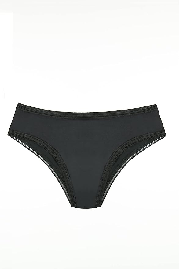 THINX Cheeky Period Underwear for Women, Period Panties, Feminine Care, Menstrual Underwear Holds 1 Tampon, Black, 3X-Large