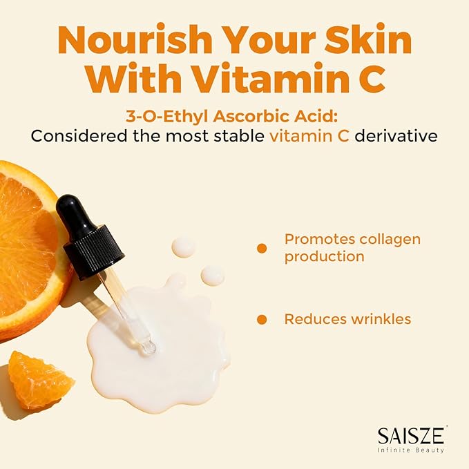 Vitamin C Serum for Face, Facial Serum for Dark Spot, Skin Care Gifts for Women, Christmas Stocking Stuffers, Anti Aging with Vitamin C, Hyaluronic Acid, Valentines Day Gifts for Her, 60ml
