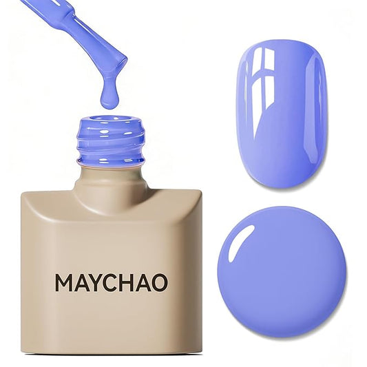 MAYCHAO 15ML Bright Lilac Gel Nail Polish 1Pc Purple Gel Polish Soak Off UV LED Nail Polish Nail Art Starter Manicure Salon DIY at Home, 0.5 OZ