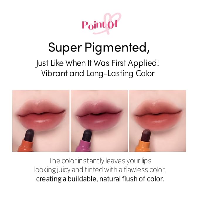 ETUDE Dear Darling Marker Tint #10 Sweet Cinnamon | Hydrating & Long Lasting Lip Stain | High Pigmented Lip Maker with Easy Drawing Tip | Korean Daily Lip Tint, Korean Makeup, Kbeauty