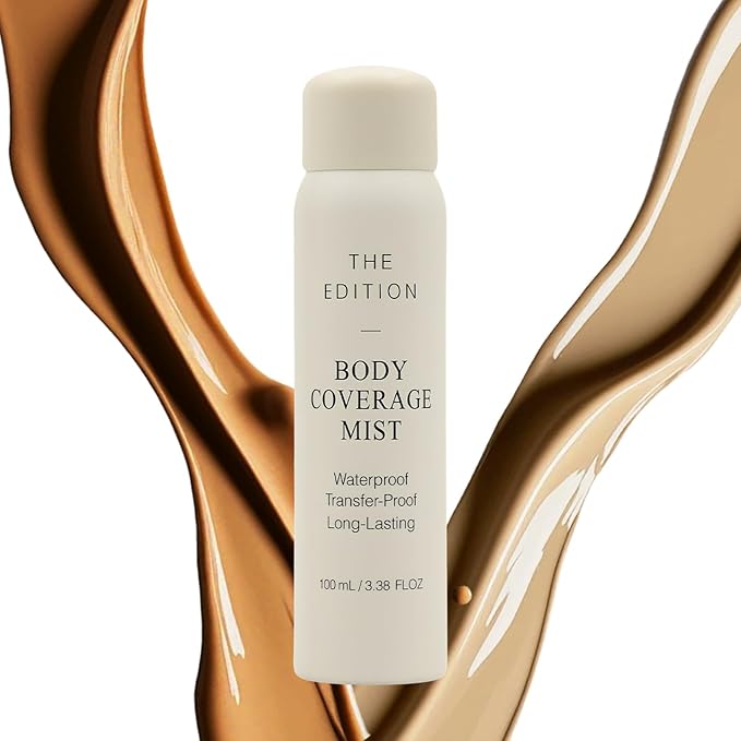 The Edition Body Coverage Perfector Spray – Flawless Full Body & Leg Makeup | Skin-Perfecting Foundation, Tattoo & Scar Concealer, Waterproof, Long-Lasting & Transfer-Proof (Golden Clear)