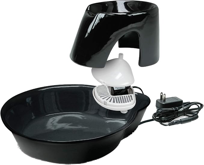 Pioneer Ceramic Drinking Fountain Big Max , 128 oz,Black