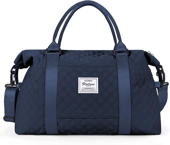Travel Duffel Bag, Carry On Overnight Weekender Bags for Women | Travel Bag with Wet Pocket & Trolley Sleeve, For Spirit Airlines 18x14x8 Personal Item Bag