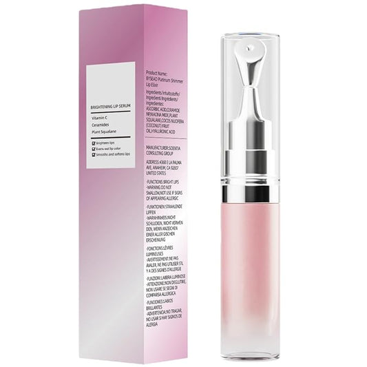 Hydrating Brightening Lip Serum, Smooth Tinted Lip Stain, Plumping Lip Gloss with Polypeptide Squalane, Brighten Dark Lips