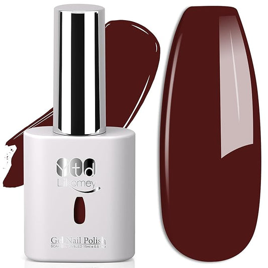 YTD Likomey Caramel Deep Brown Gel Nail Polish,15ml Salon Home DIY Manicure and Pedicure Fall Winter UV Soak Off Color Nails Varnish,CS472