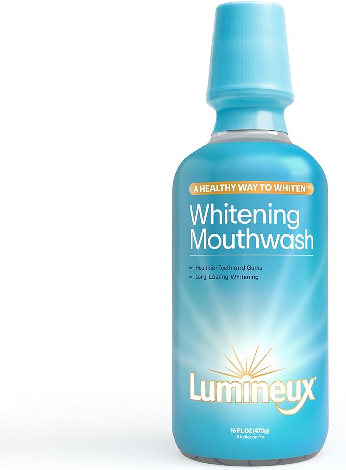 Lumineux Teeth Whitening Mouthwash 16 Oz. - Peroxide Free - Whitening Without The Sensitivity - NO Alcohol, Fluoride & SLS Free