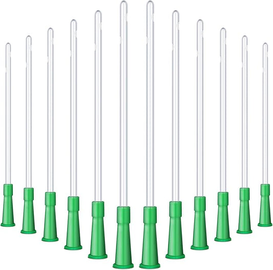 Nuanchu PVC Replacement Tubings Supplies Tubes Kit Clear Replacements Hose with Flexible Rounded End for Smooth Insert(16 FR,60 Pieces)