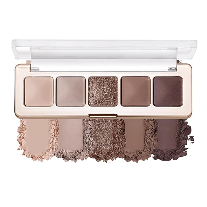Neutral Nude Brown Eyeshadow Palette, Beige Cool Taupe Bronze Gold Shimmer & Cocoa Matte Shades, High Pigment Blendable Long-Lasting Eye Shadow for Daily Natural Makeup, Soft Glam & Mature Eyes 1