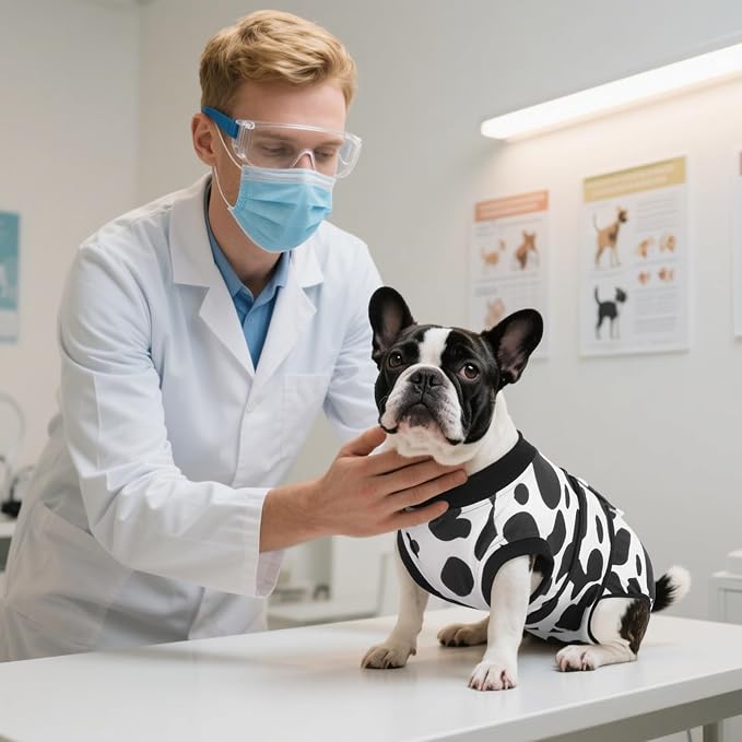 Kuoser Recovery Suit for Dogs Cats, Soft Dog Surgery Suit Female Male Spay | Professional Dog Onesie for Surgery, Substitute E-Collar & Cone, Prevent Licking Dog surgical suit Pet Neuter Suit