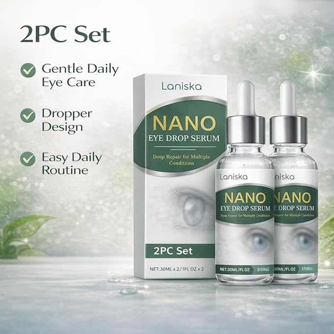 Eyes Optifusion Drops, Herbionyx Nano Drop Serum with Lutein, Vitamin C/E. 2pcs