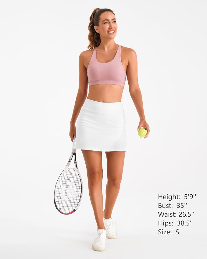 Stelle Tennis Skirts for Women Ruffle Athletic Golf Skorts with Pocket | High Waisted, Tummy Control, Built in Shorts, Athletic Skirt, Golf Skirt, Soft, Breathable, Workout, Pickleball
