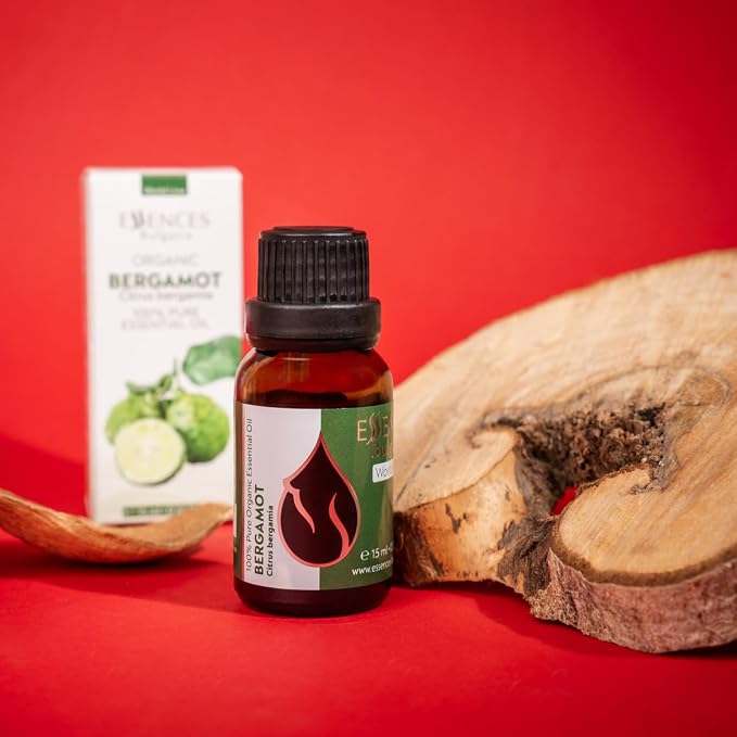 Essences Bulgaria Organic Bergamot Essential Oil 0.51 Fl Oz 15ml Citrus bergamia - 100% Pure and Natural Undiluted Therapeutic Grade Home Aromatherapy Diffuser Oil Massage Soap and Candle Making