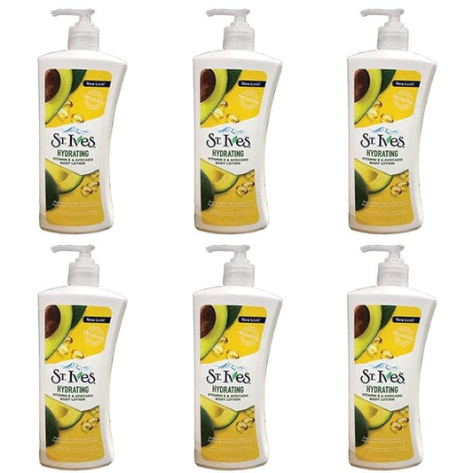 St. Ives Daily Hydrating Vitamin E & Avovado Body Lotion 21 Fl Oz (Pack of 6)