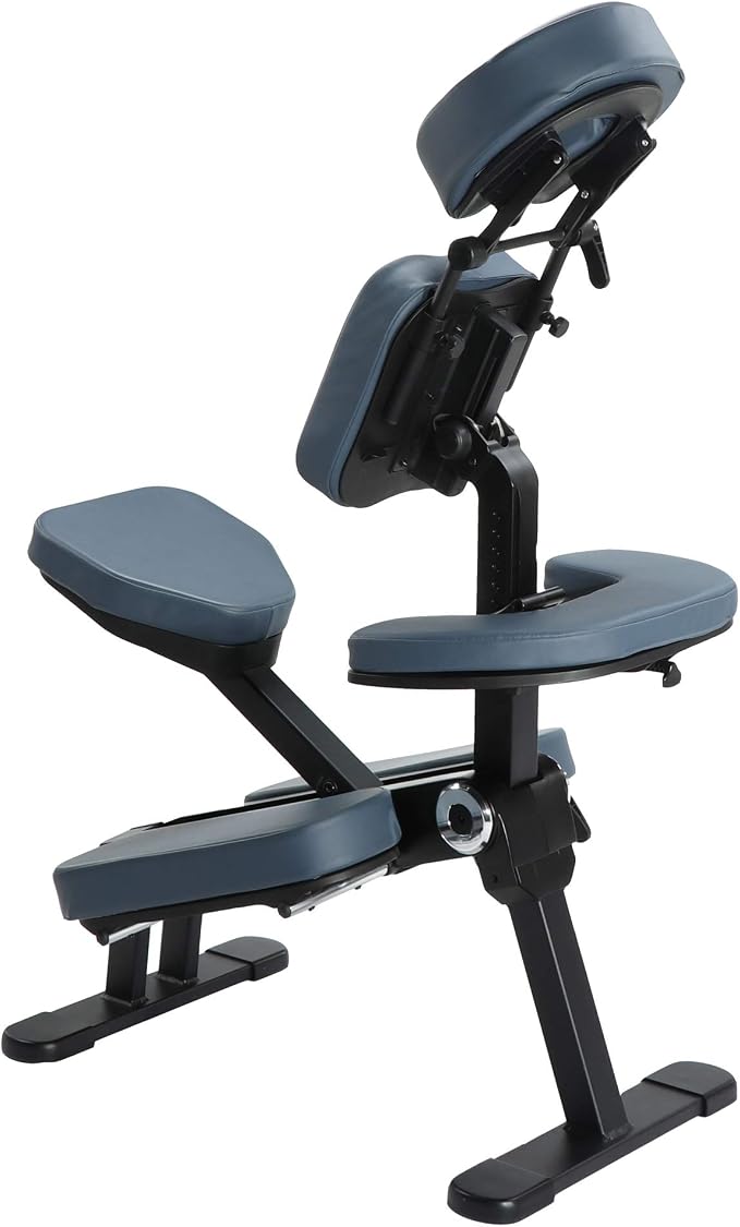 Master Massage Gymlane Portable Massage Chair – Lightweight Adjustable Tattoo Chair with 2" Cushion Foam, Ergonomic Design, Supports 600lbs, Ideal for Spa, Therapy & Beauty Use
